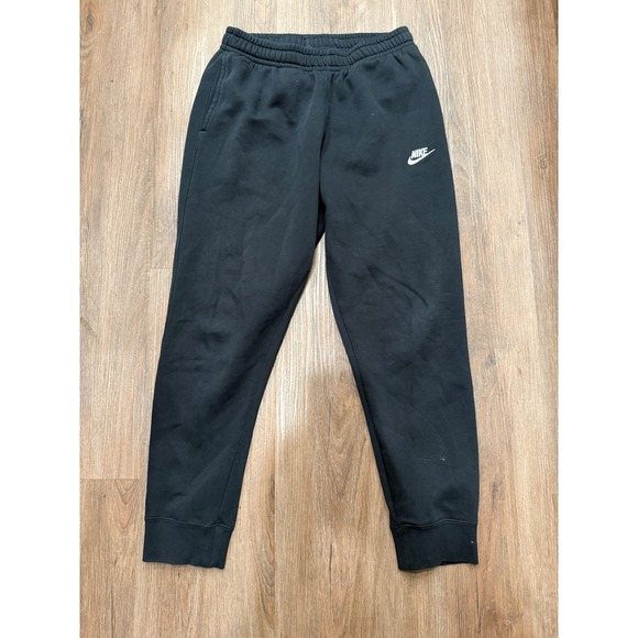 Nike Sweatpants Joggers Black Medium M Embroidered Logo Athletic Casual - Picture 1 of 6